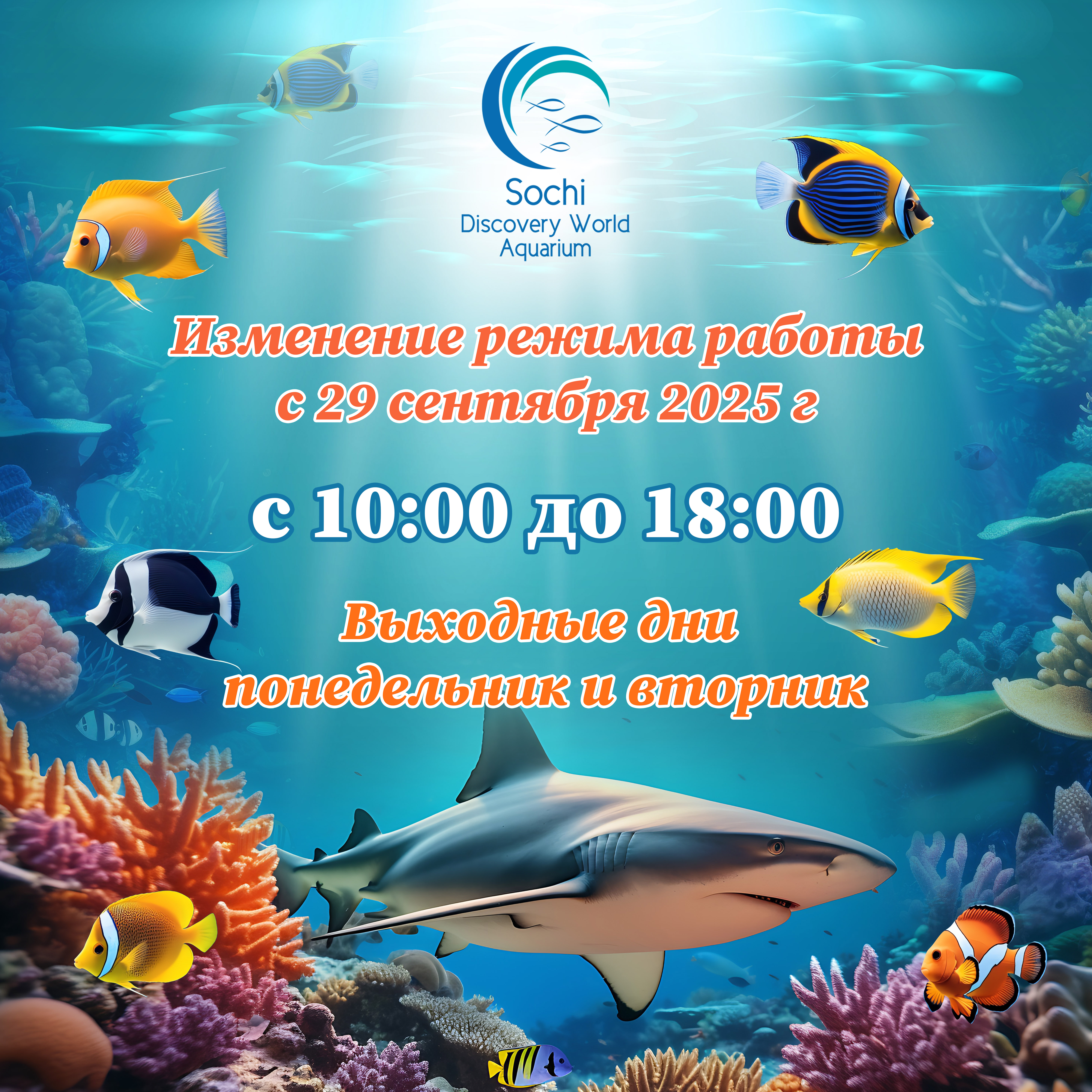 График работы с 29 сентября 2025